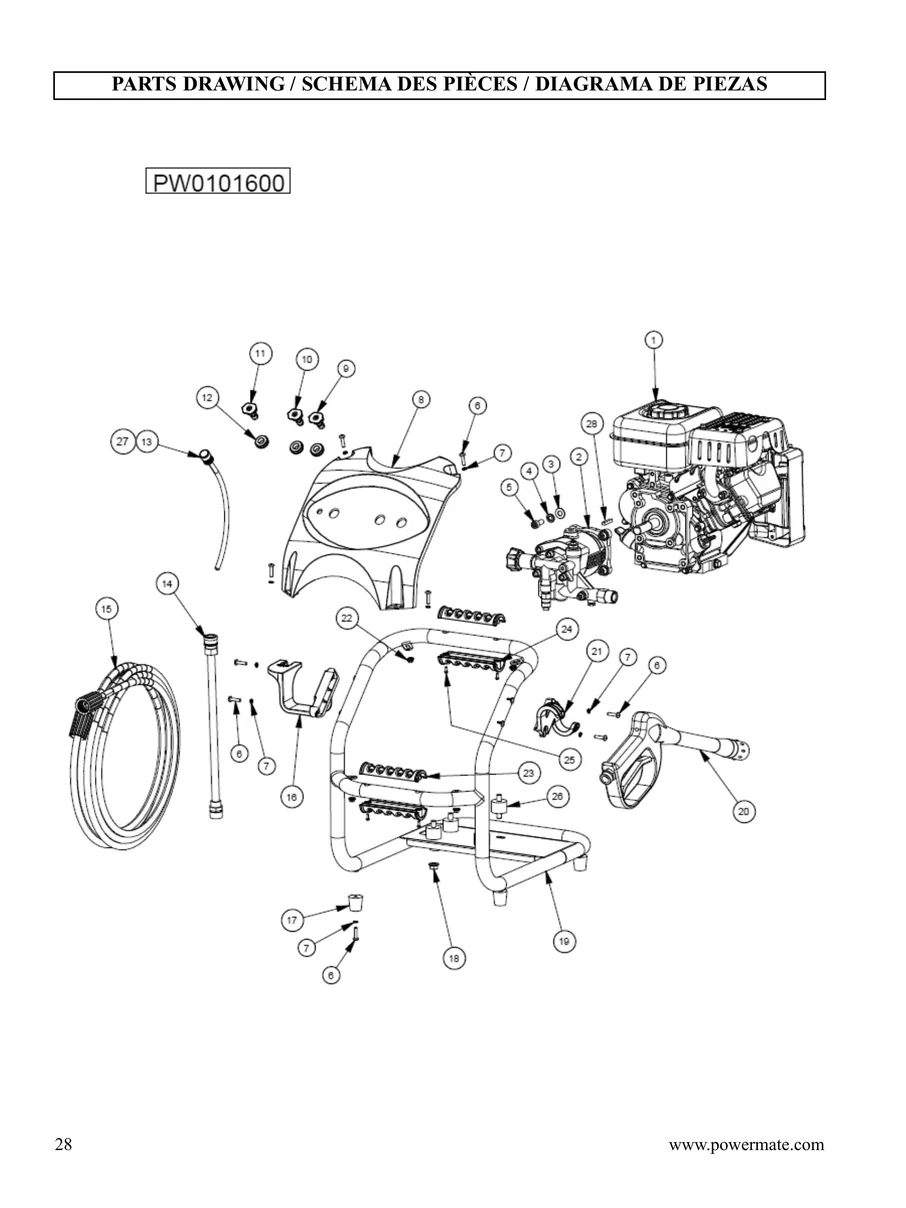 COLEMAN POWERMATE, PW0101600, IPL.28